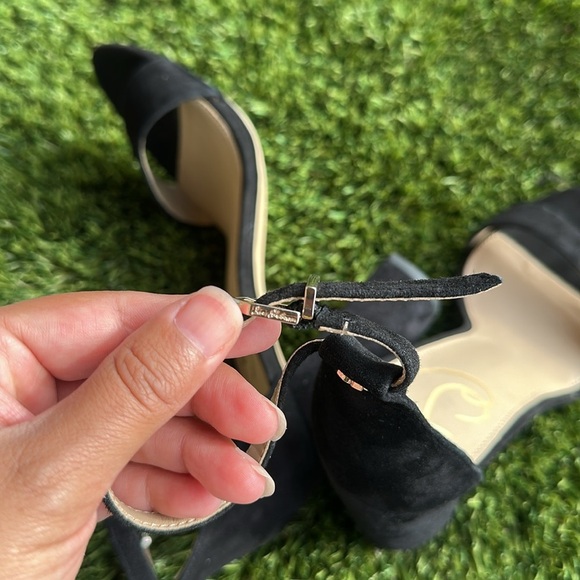 Sam Edelman Womens Heeled Sandals Yaro Black Suede Size 7.5 - Picture 6 of 8